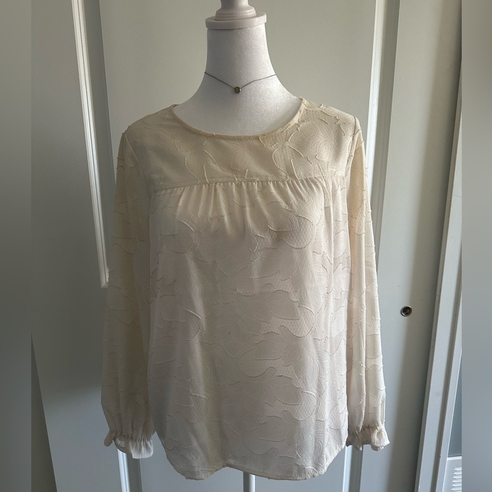 Banana Republic Blouse Cream Small Petite